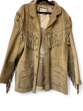 Scully Women’s Tan Genuine Suede Fringe Jacket